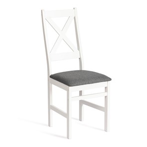 Кухонный стул CROSSMAN / white, ткань тёмно-серая (150) разобранный, id 20020 в Элисте